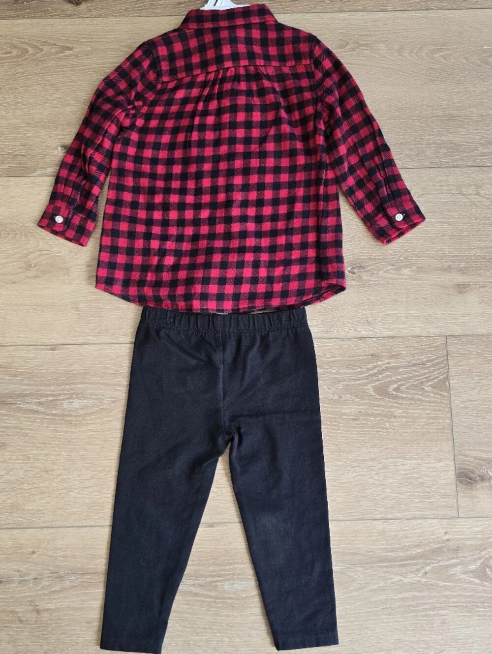 Ralph Lauren baby Polo Collection Plaid Twill Shirt & Jersey Legging Set 18 18m